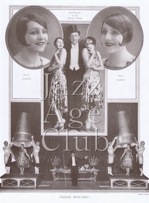 The Dodge Sisters in La Grande Folie at the Folies Bergere, Paris, 1928