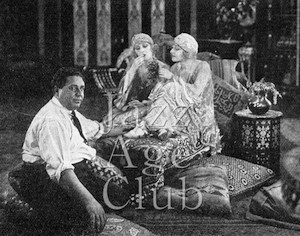 Leonce Perret and the Dolly Sisters on set of The Million Dollar Dollies (1918)