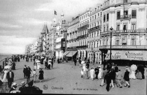 The sea front promenade at Ostend, 1920s