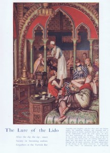 The Lure of the Lido, Venice: smart society in the Turkish Bar, Hotel Excelsior, 1927