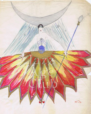 A costume design by 'Gene' seen at the opening of the Tivoli Theatre, Washington DC, 1924