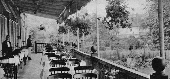 A view of the terrace at Murray's River Club, Maidenhead