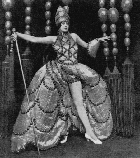 One of the showgirls in the 'Beads' tableaux in Better Days, London Hippodrome, 1925