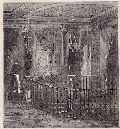 The main staircase of the Cafe De Paris, Paris 1878