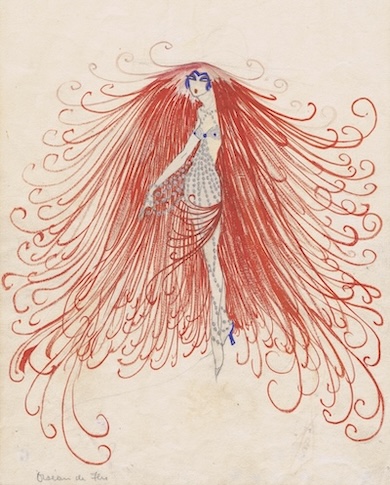 Costume design L'Oiseau de Feu by Dolly Tree from 1921